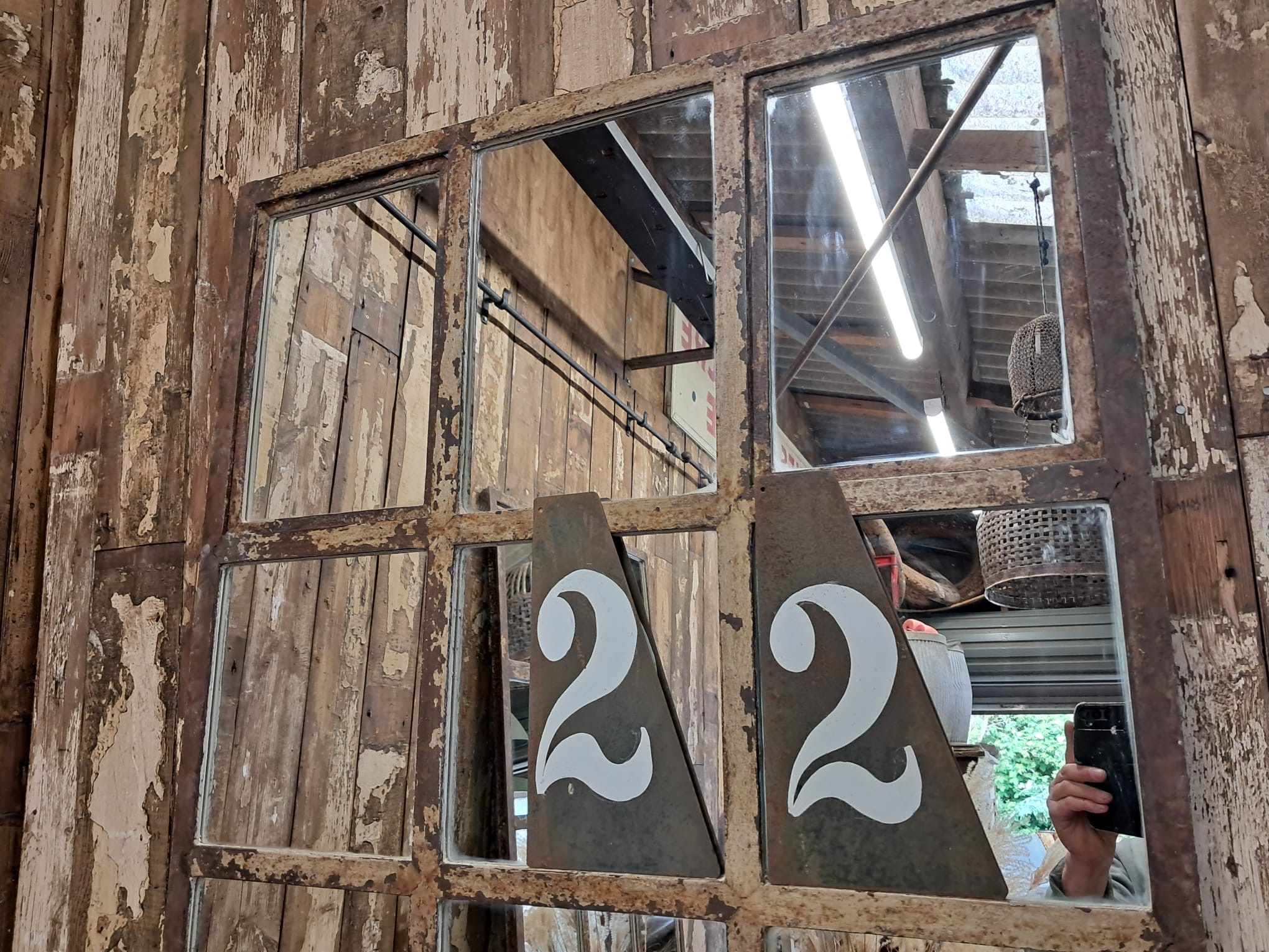 wrought iron straight edge window mirror mirrors garden