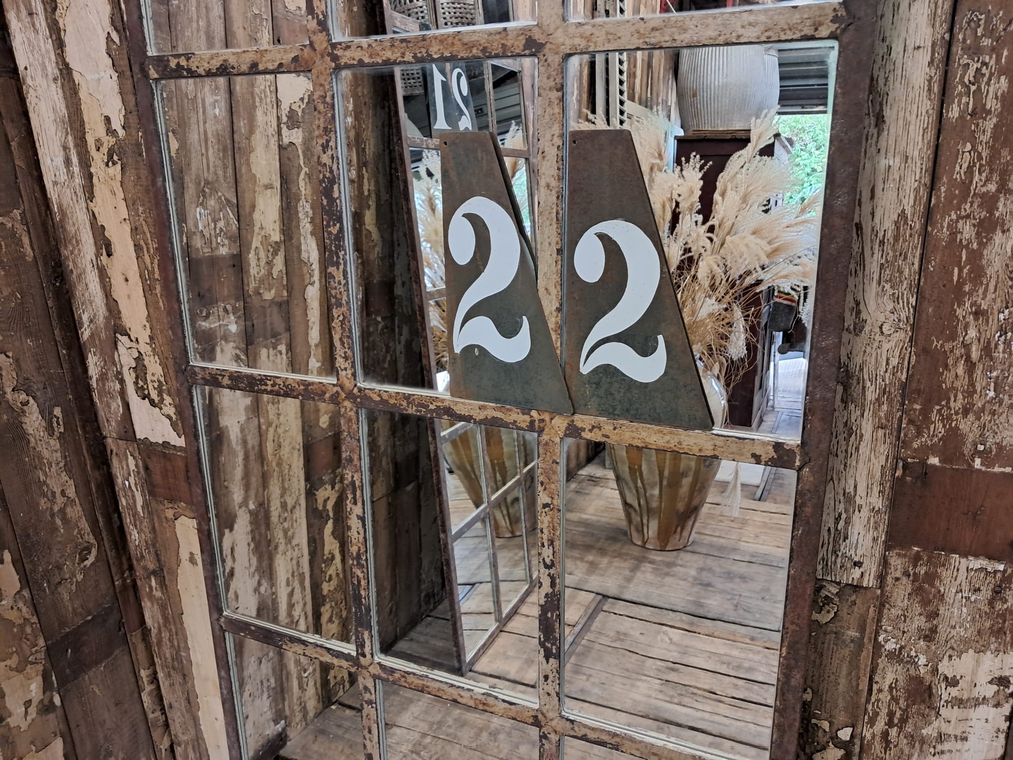 wrought iron straight edge window mirror mirrors garden