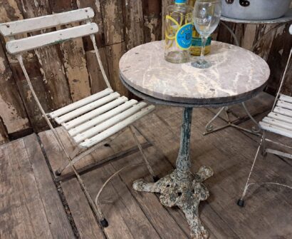 iron marble round bistro table garden furniture tables