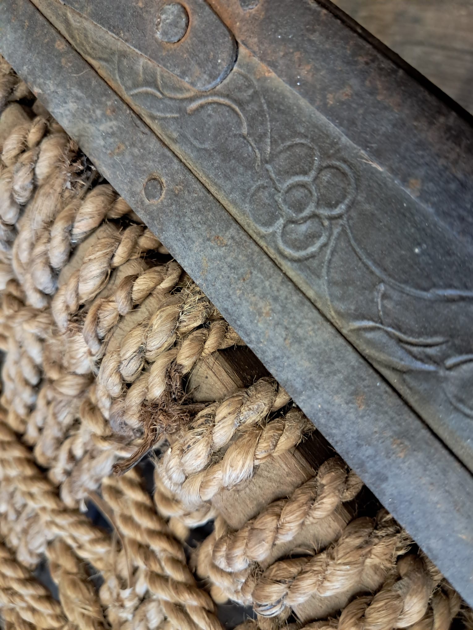 wood and rope low chair seating occasional chairs