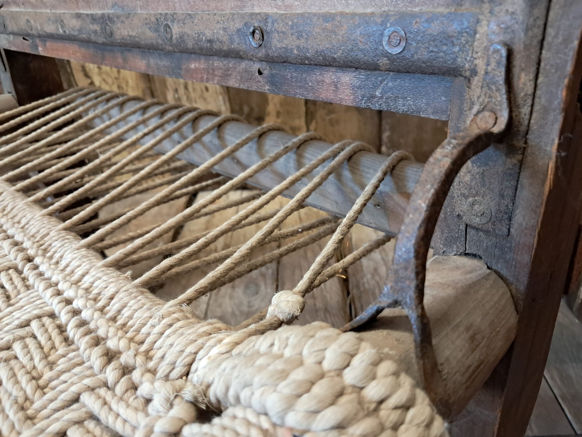 wood and rope low chair seating occasional chairs