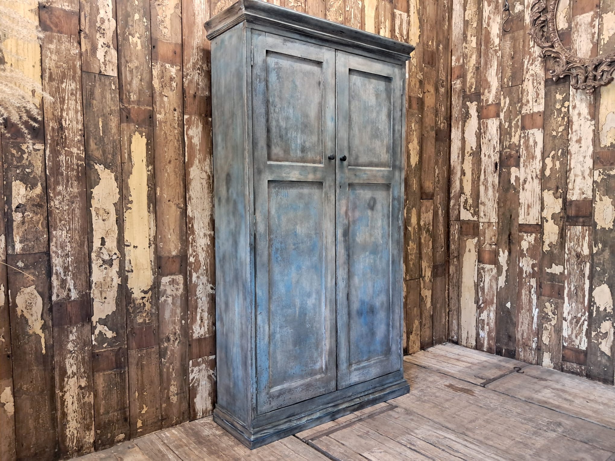 painted wooden shelved pantry cupboard furniture cupboards & cabinets