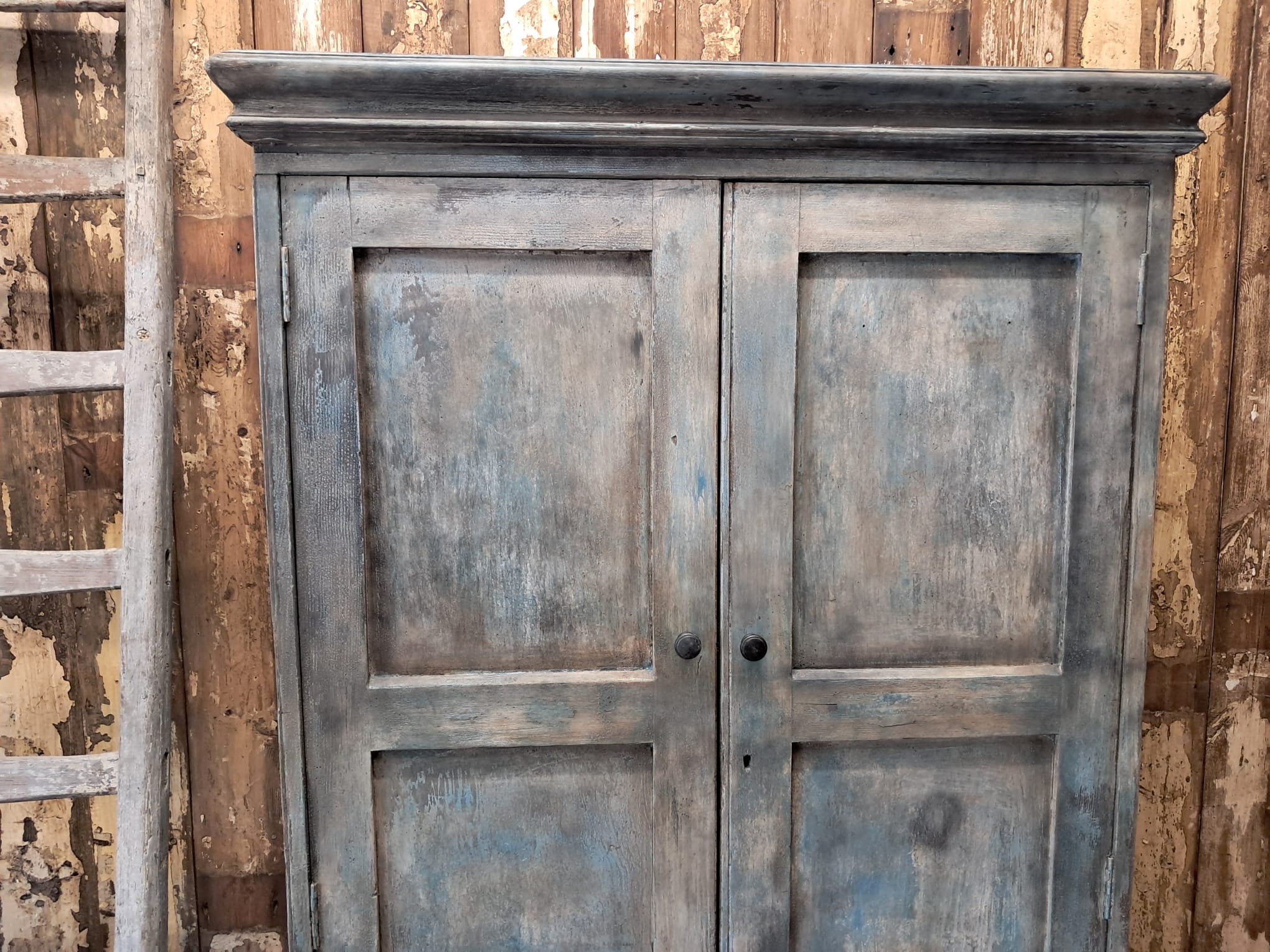painted wooden shelved pantry cupboard furniture cupboards & cabinets