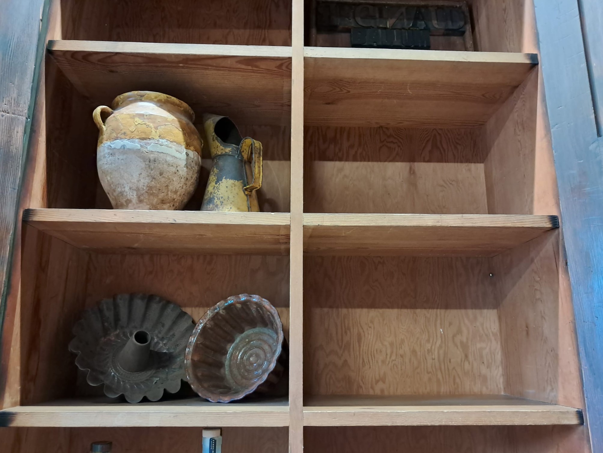 painted wooden shelved pantry cupboard furniture cupboards & cabinets