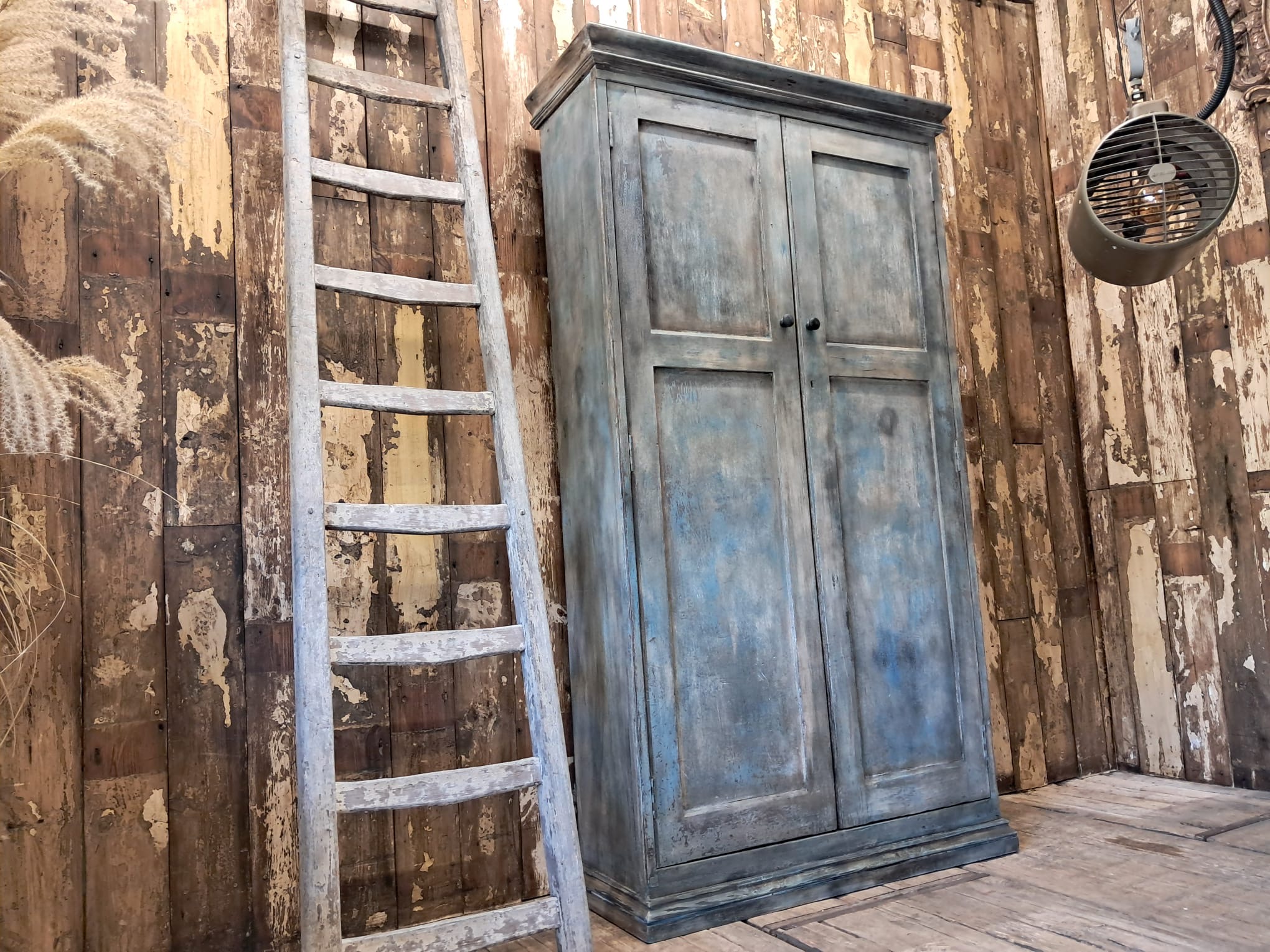 painted wooden shelved pantry cupboard furniture cupboards & cabinets