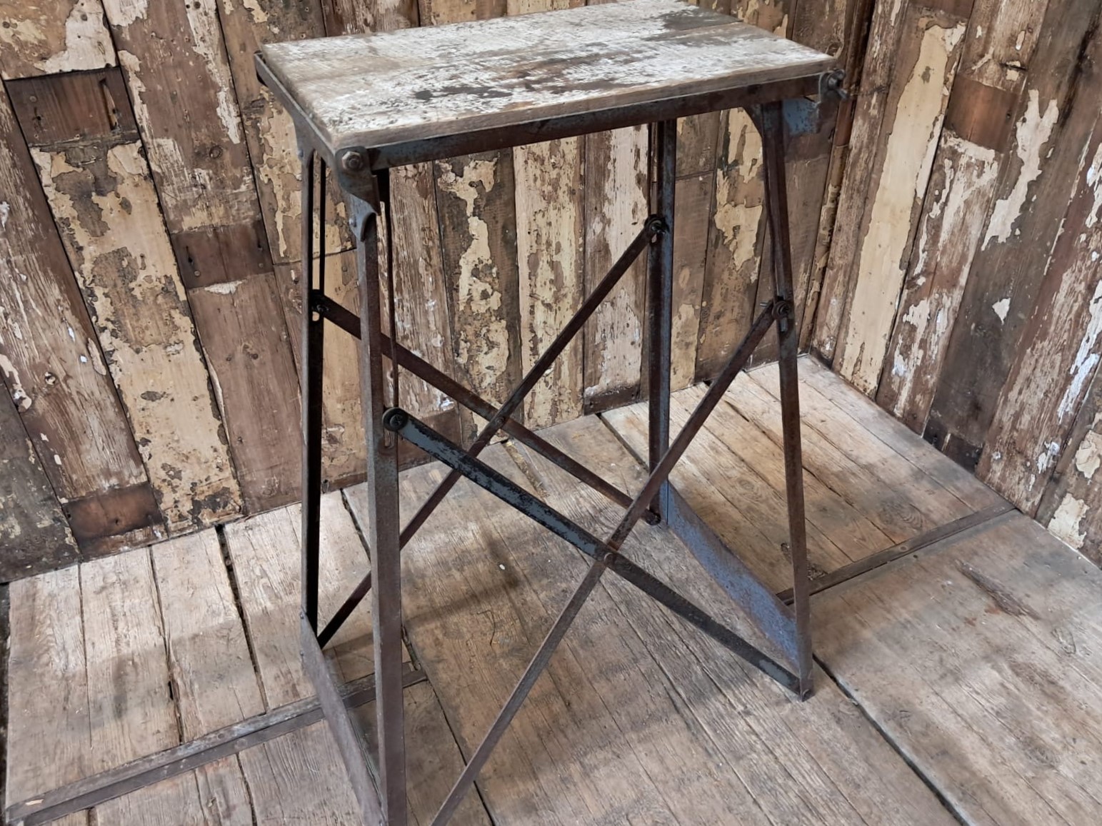 steel and pine folding stand furniture tables decorative homewares