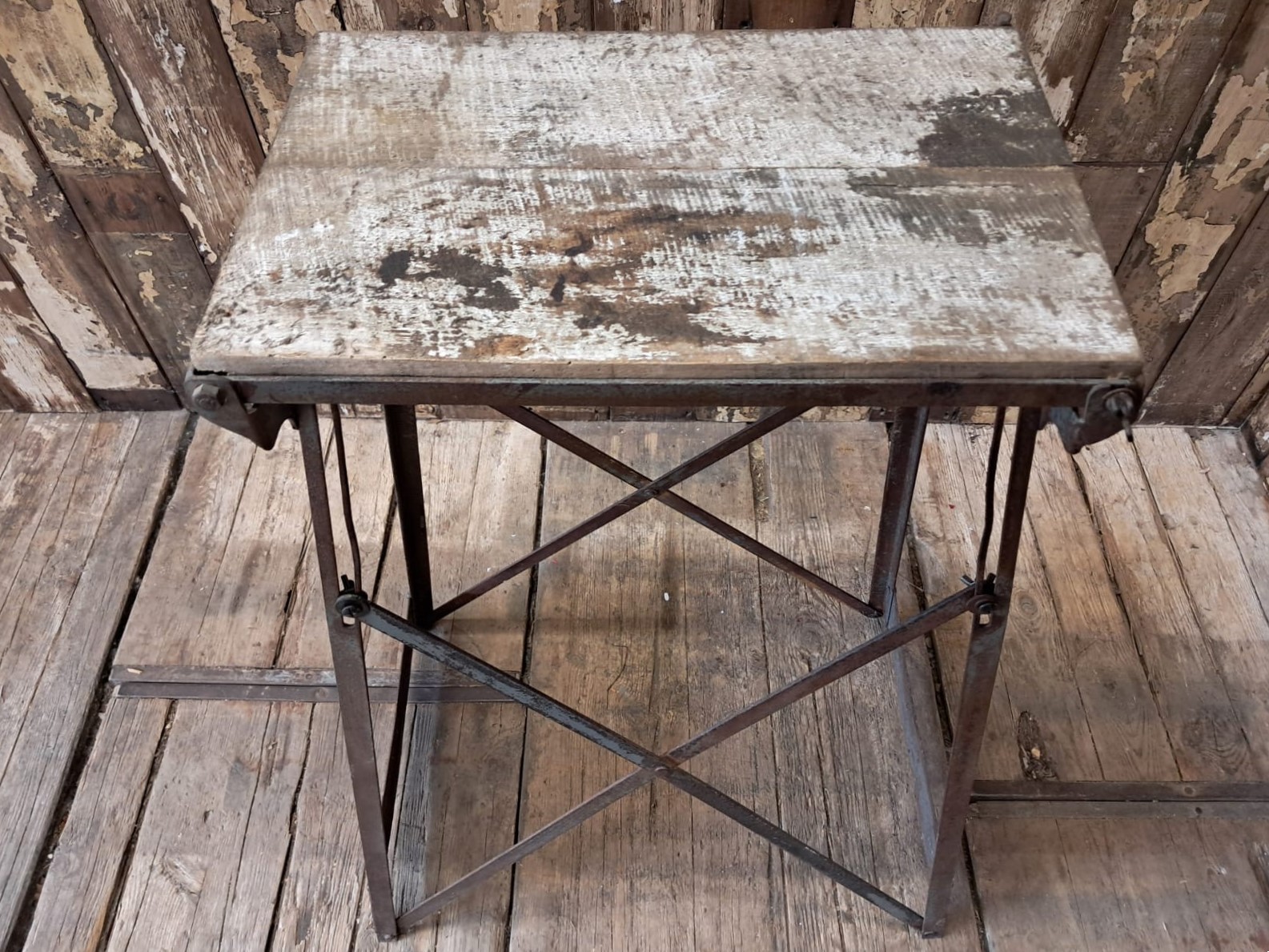 steel and pine folding stand furniture tables decorative homewares