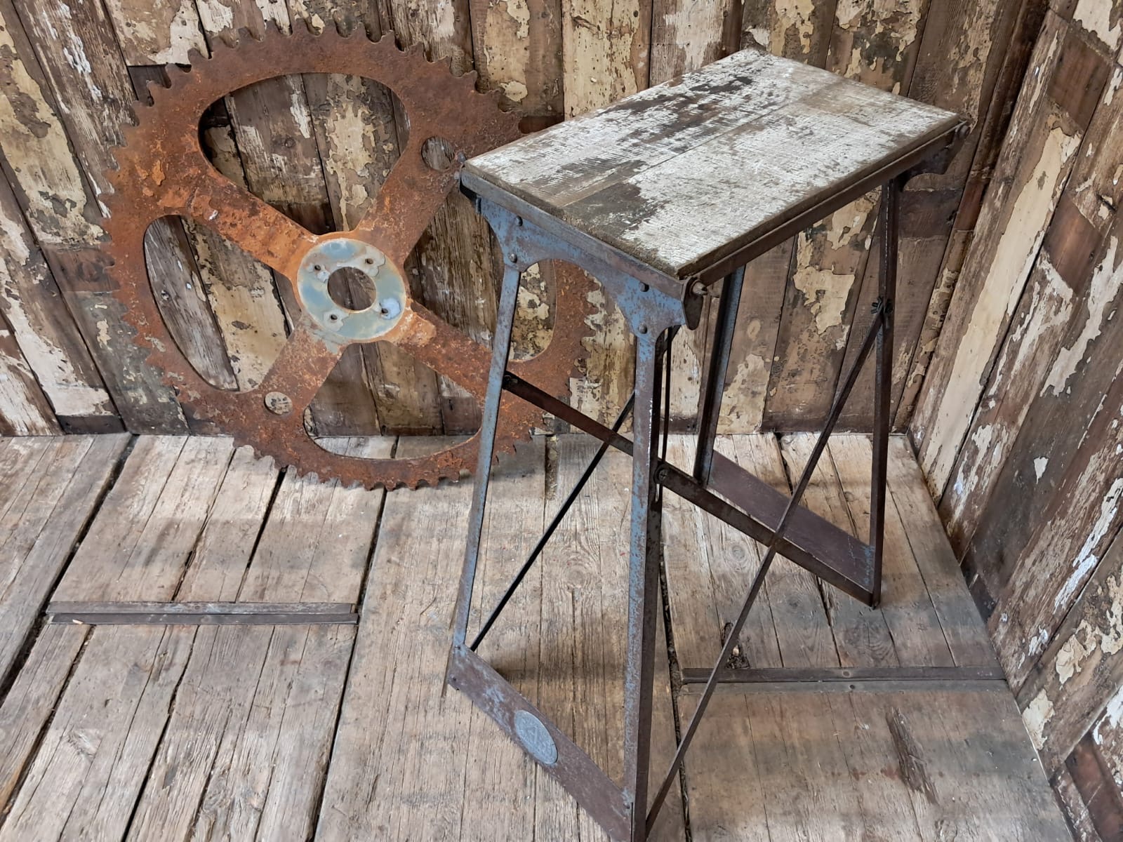 steel and pine folding stand furniture tables decorative homewares