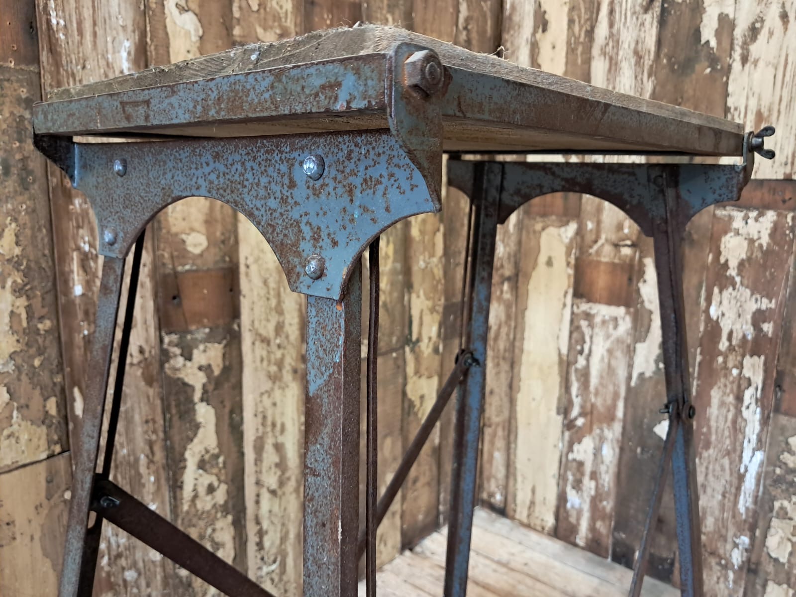 steel and pine folding stand furniture tables decorative homewares