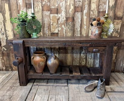 wooden workbench vice furniture tables industrial