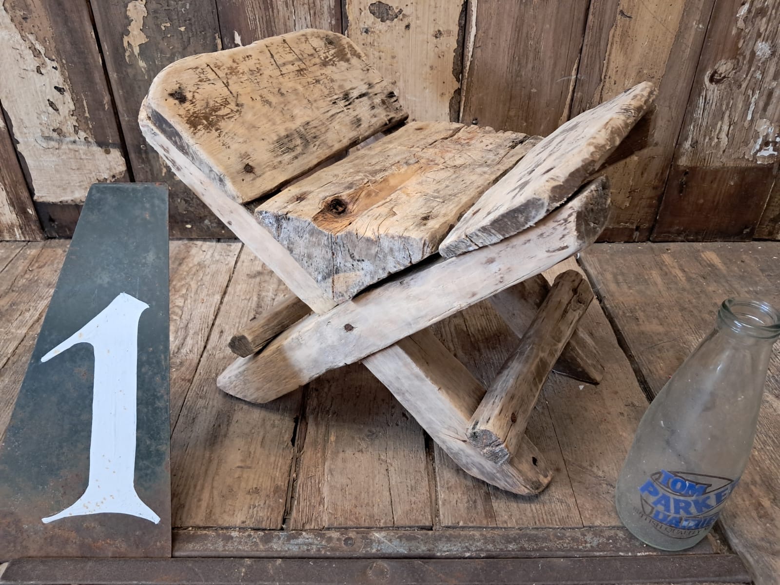 wooden milking stools garden decorative homewares