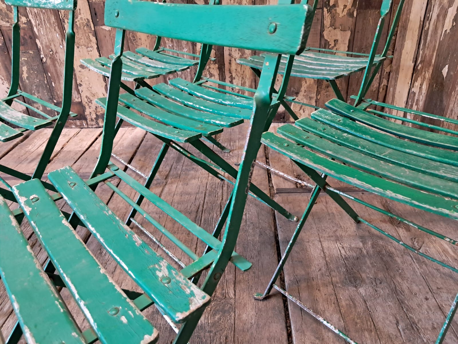 wood metal folding bistro chairs garden furniture occasional chairs