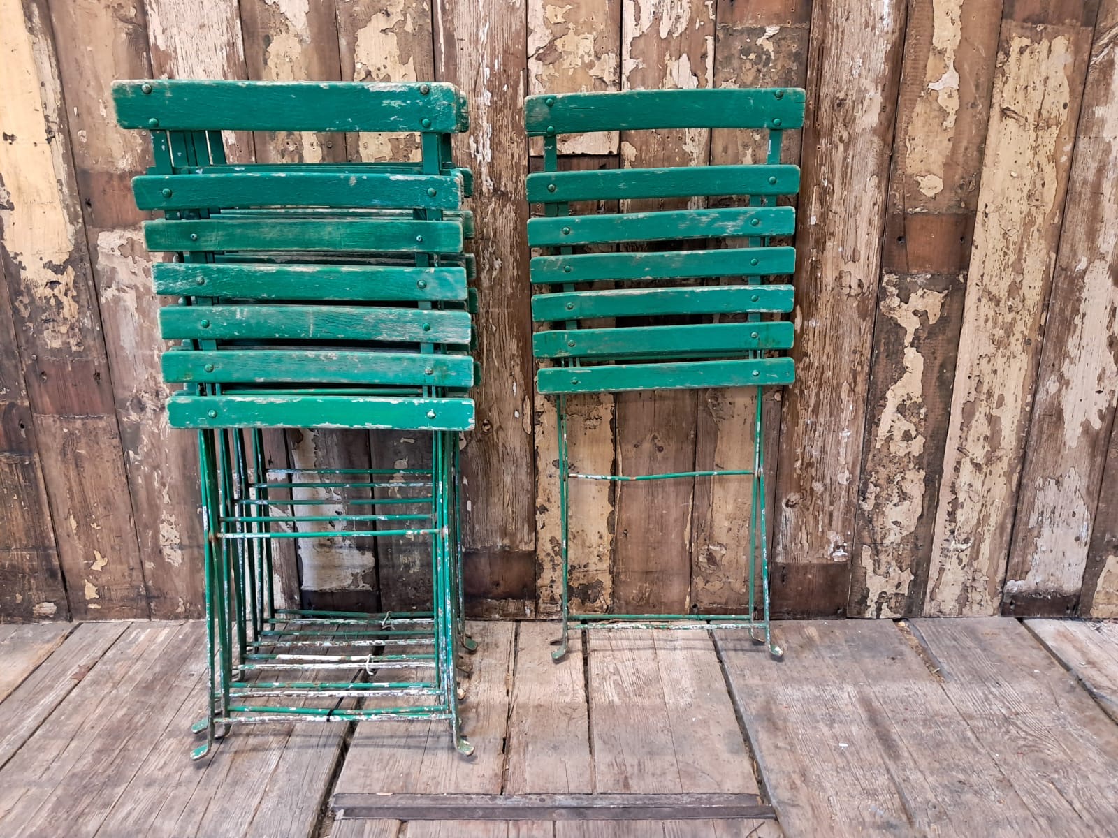 wood metal folding bistro chairs garden furniture occasional chairs
