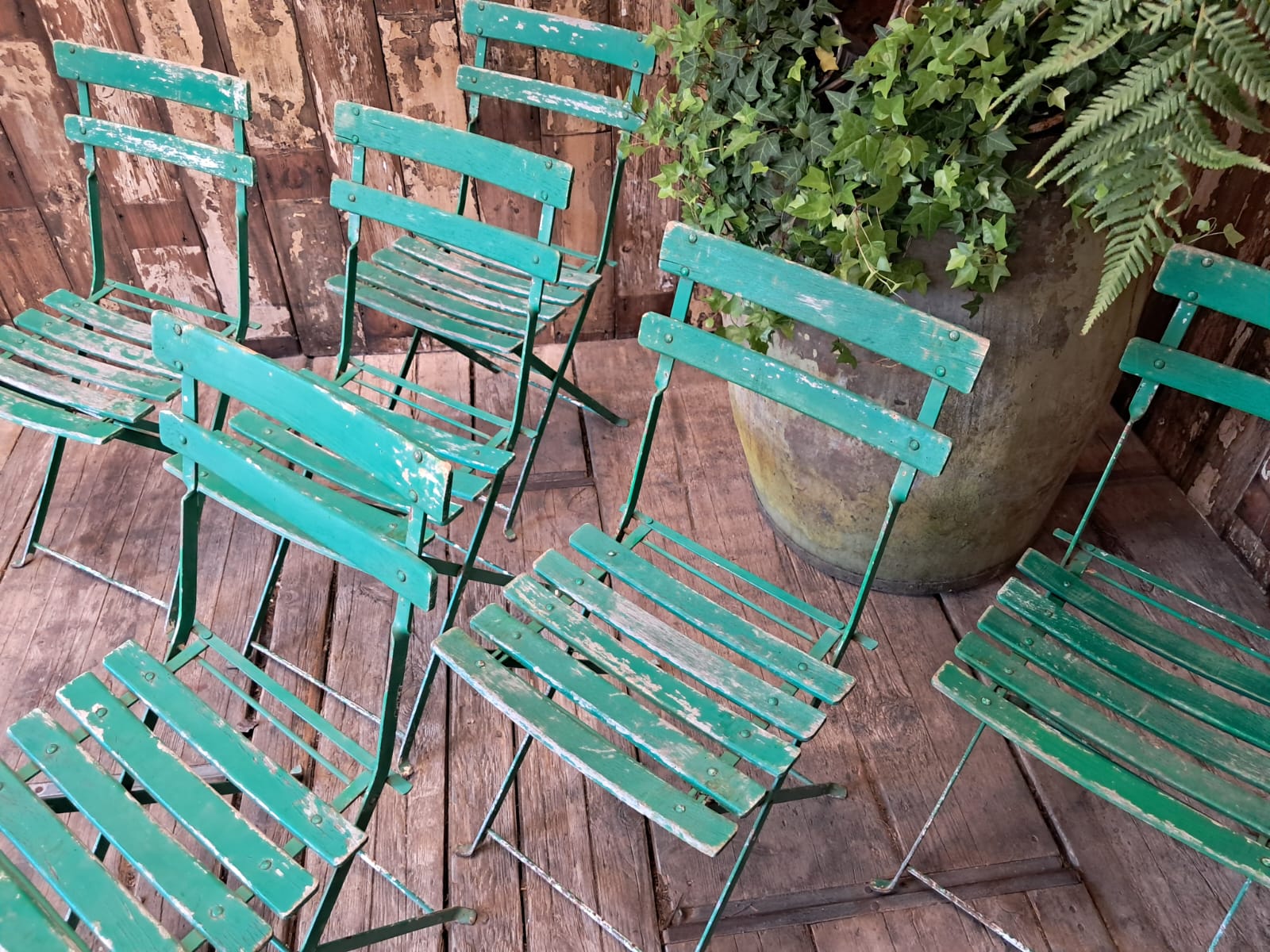 wood metal folding bistro chairs garden furniture occasional chairs