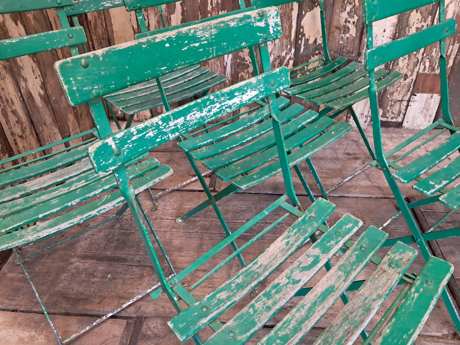 wood metal folding bistro chairs garden furniture occasional chairs