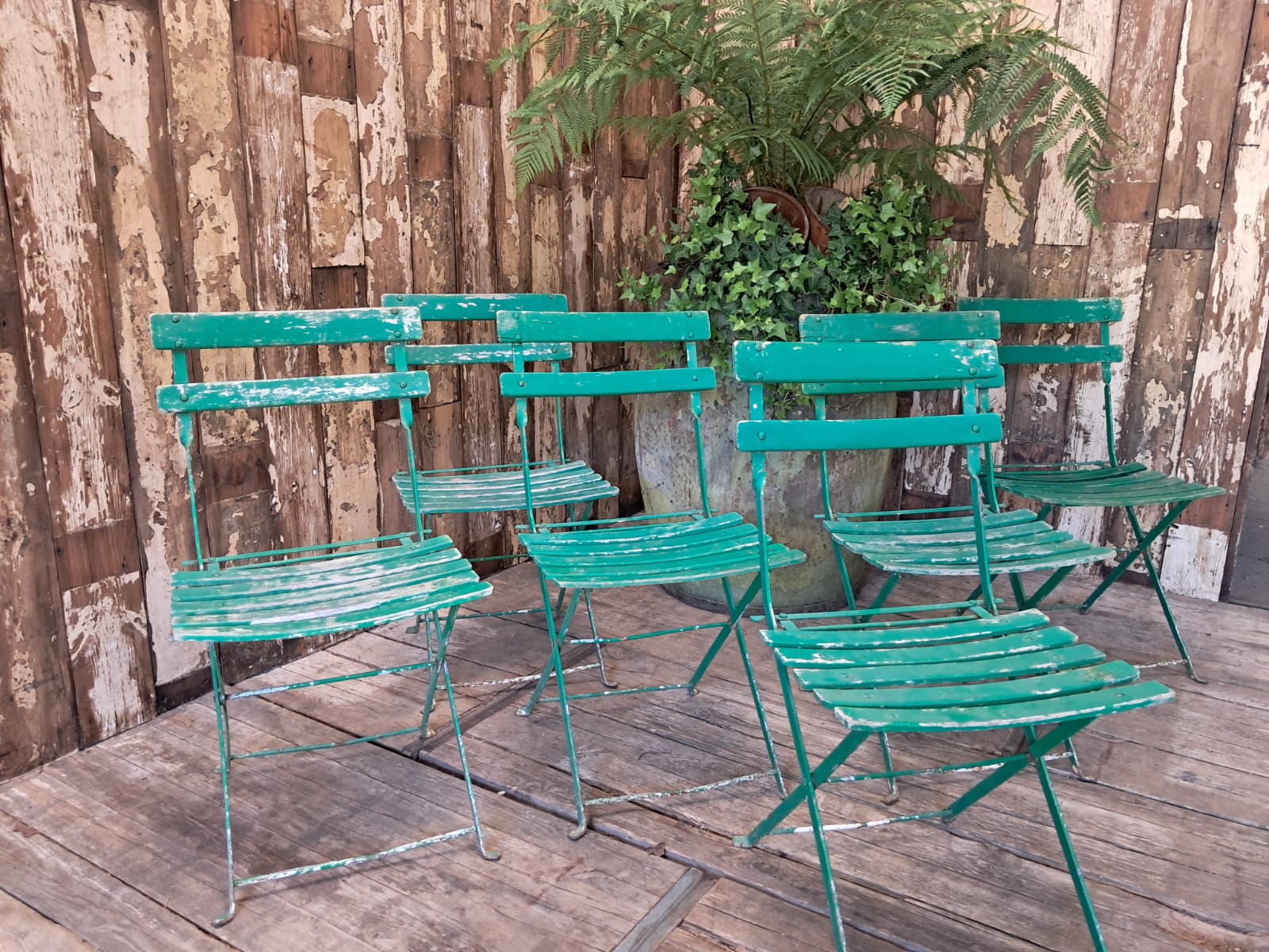 wood metal folding bistro chairs garden furniture occasional chairs