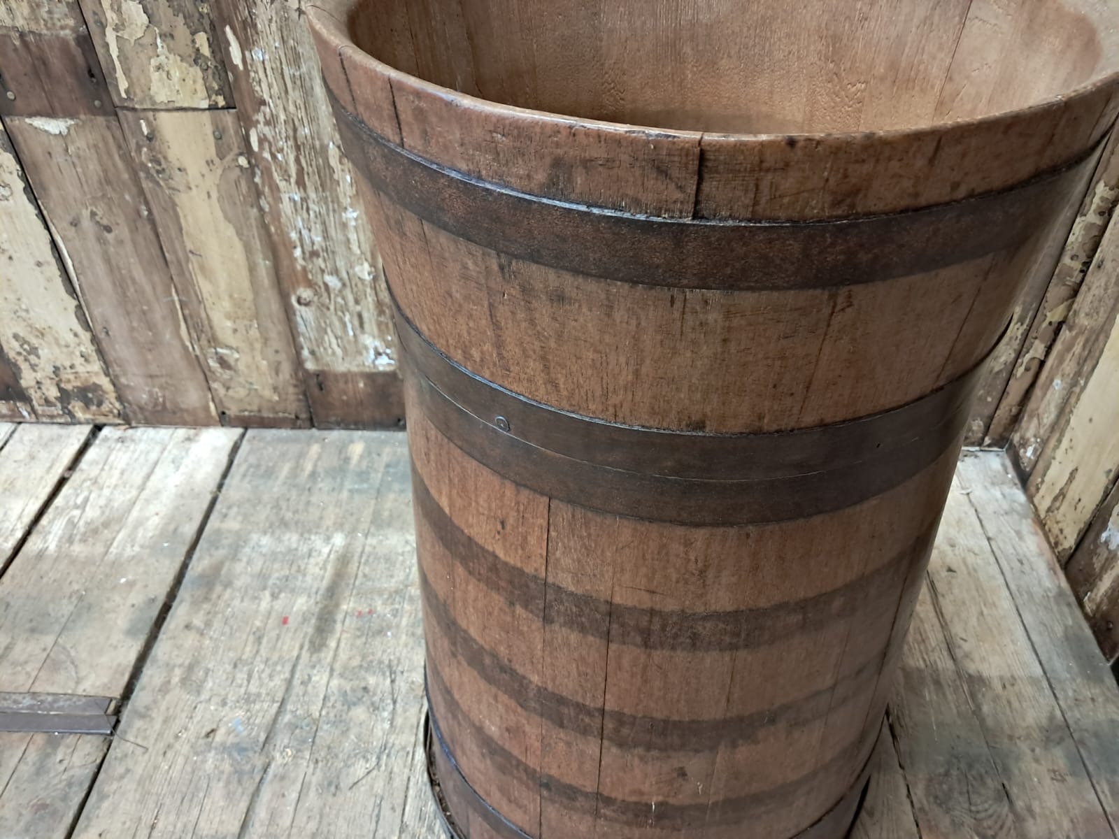 oak copper brass grain barrel lid decorative homewares garden decorative