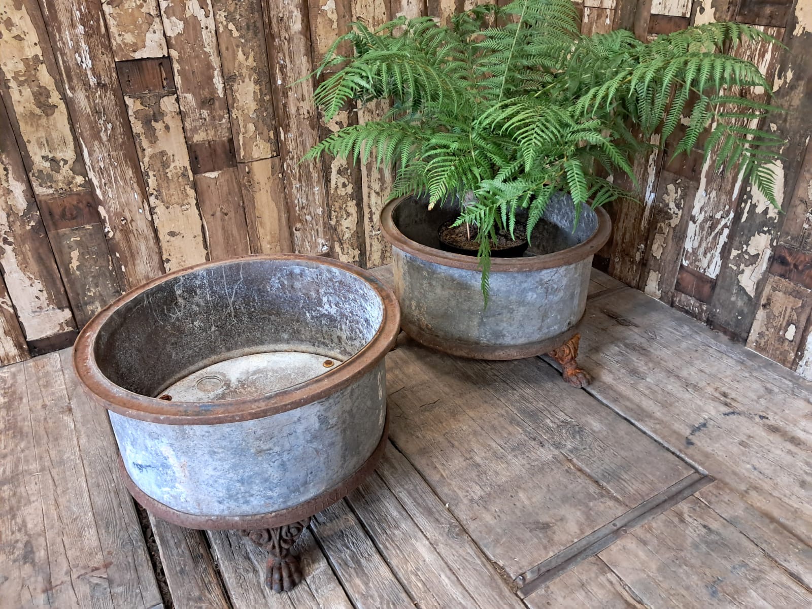 steel cast iron planters garden decorative homewares