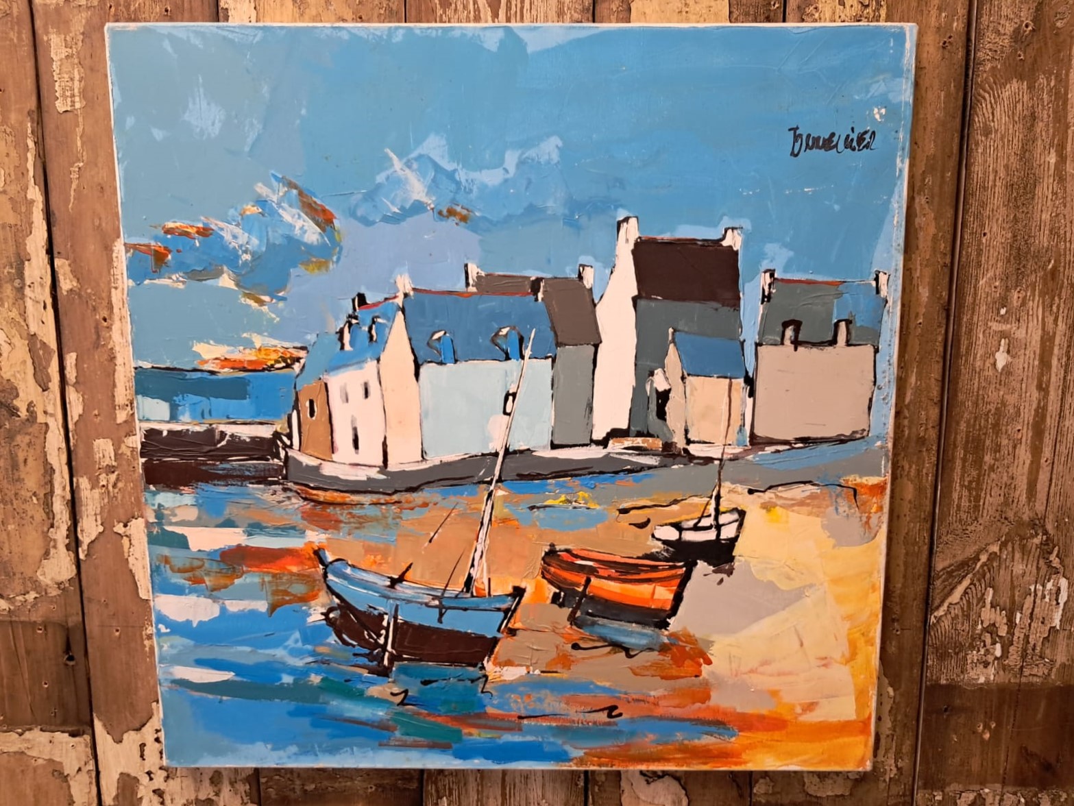 two oil on canvas artworks Decorative art