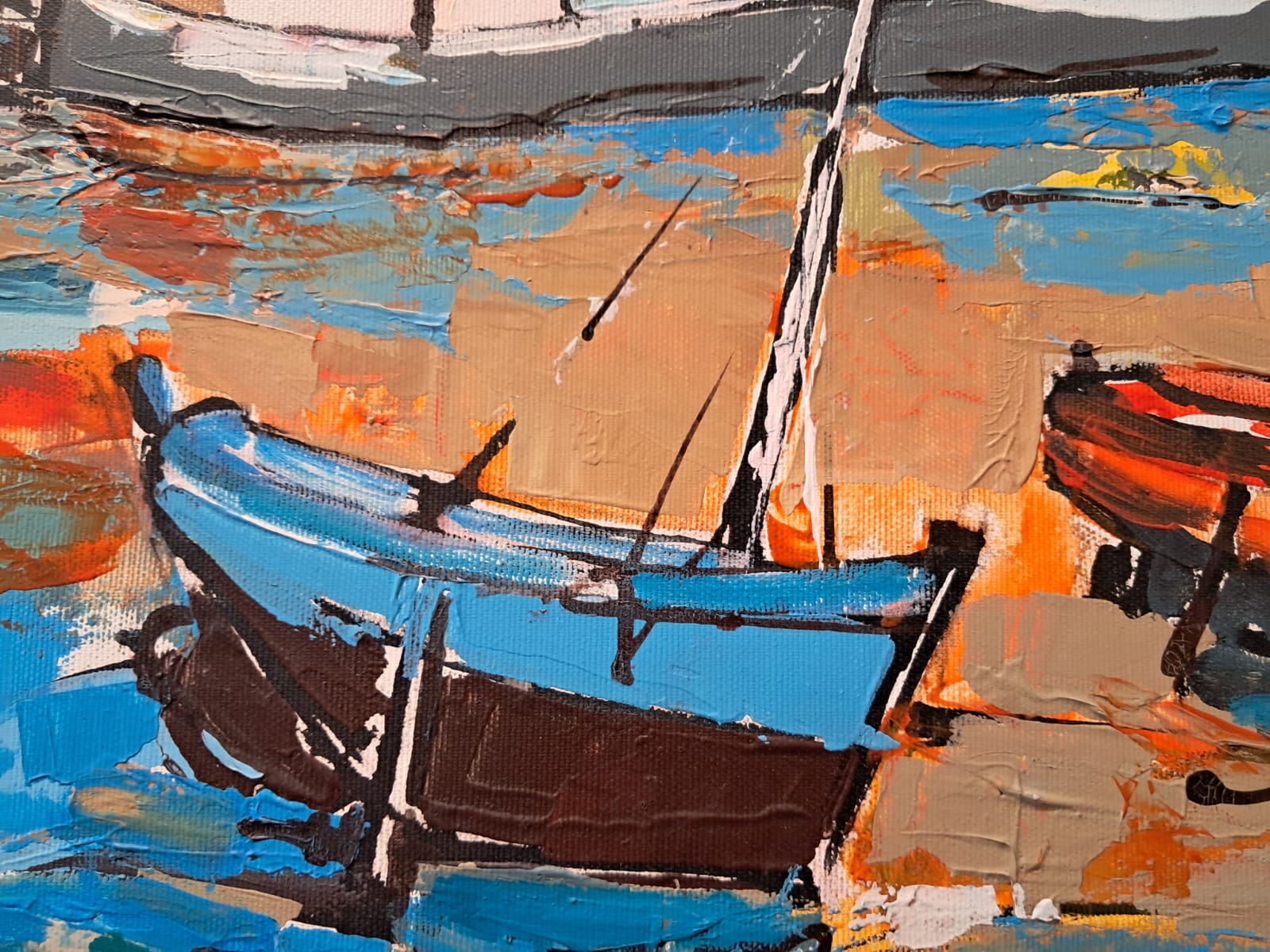 two oil on canvas artworks Decorative art