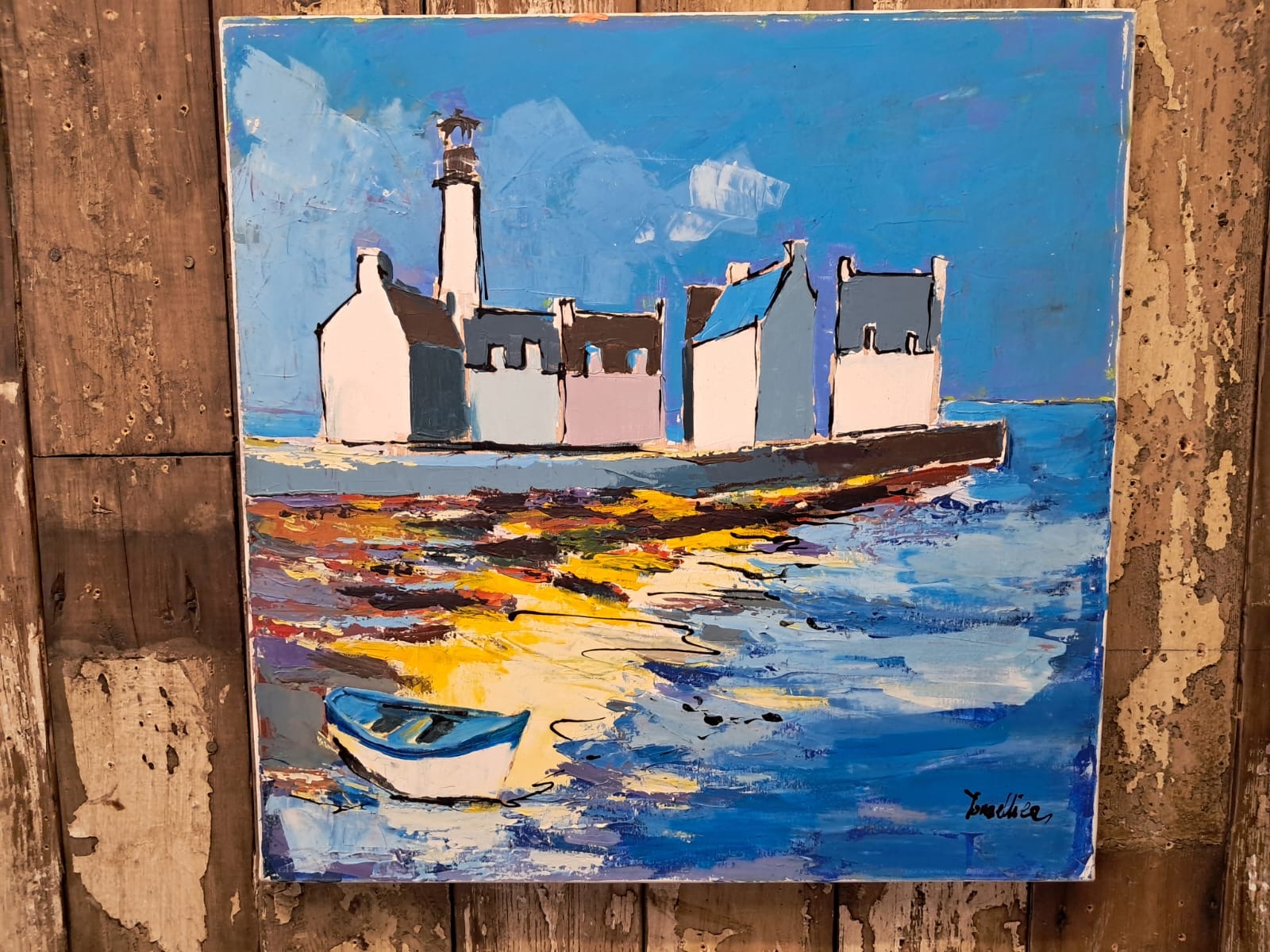 two oil on canvas artworks Decorative art