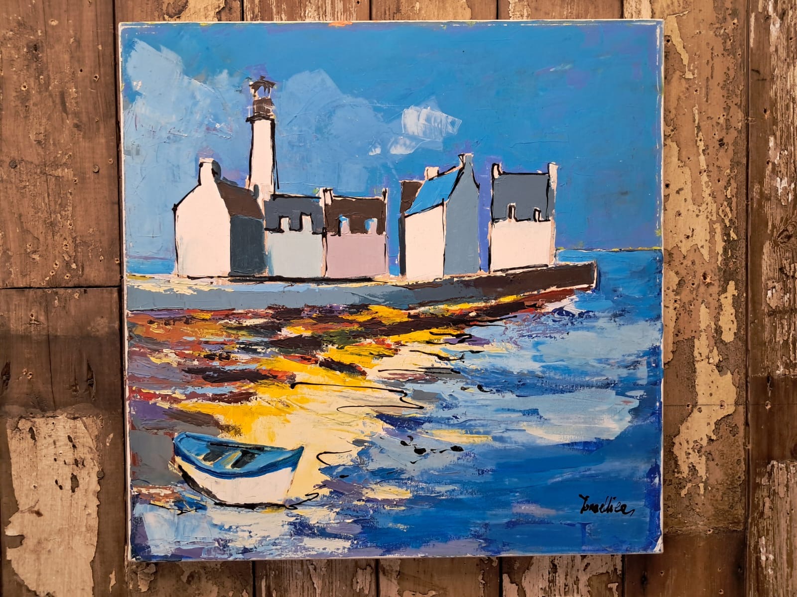 two oil on canvas artworks Decorative art