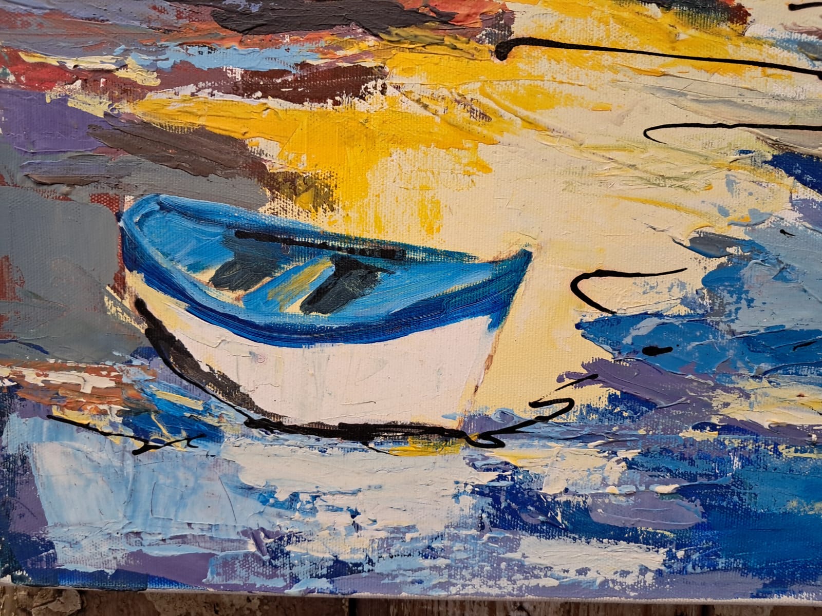two oil on canvas artworks Decorative art