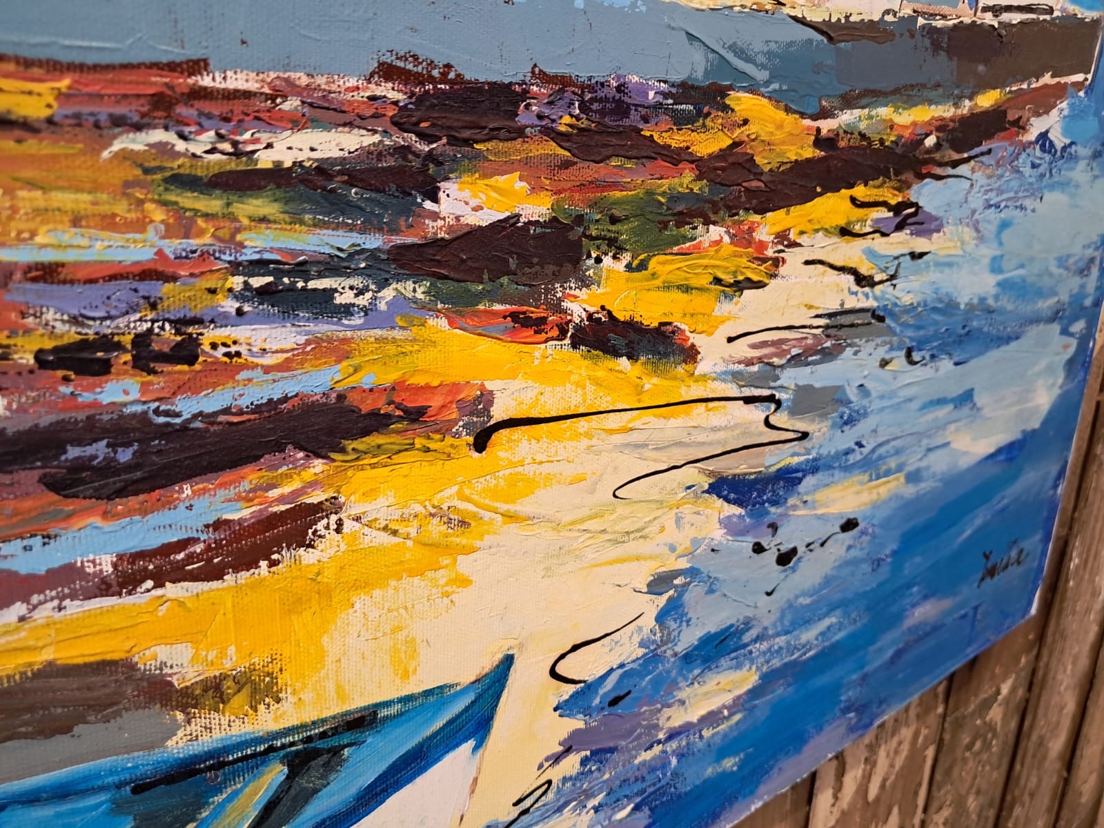 two oil on canvas artworks Decorative art