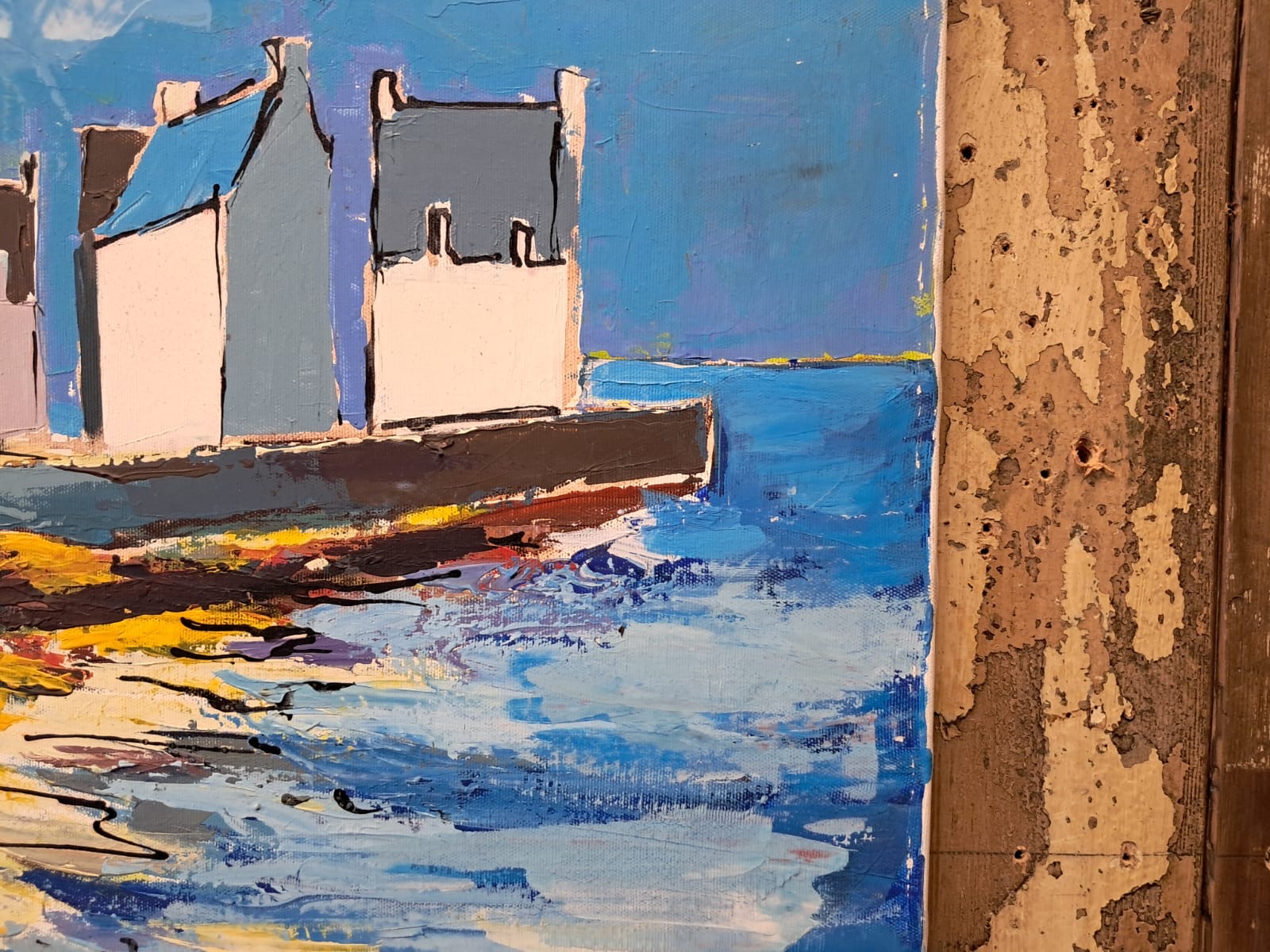 two oil on canvas artworks Decorative art