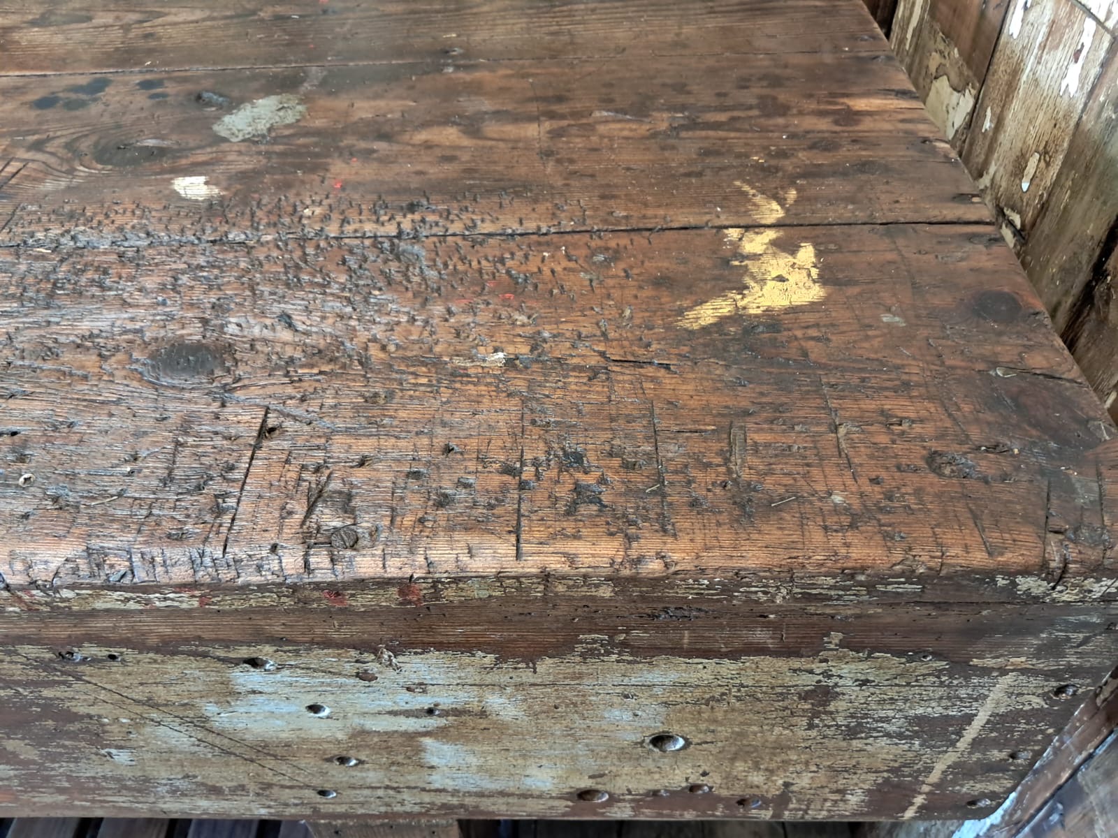 large wooden workbench furniture tables industrial