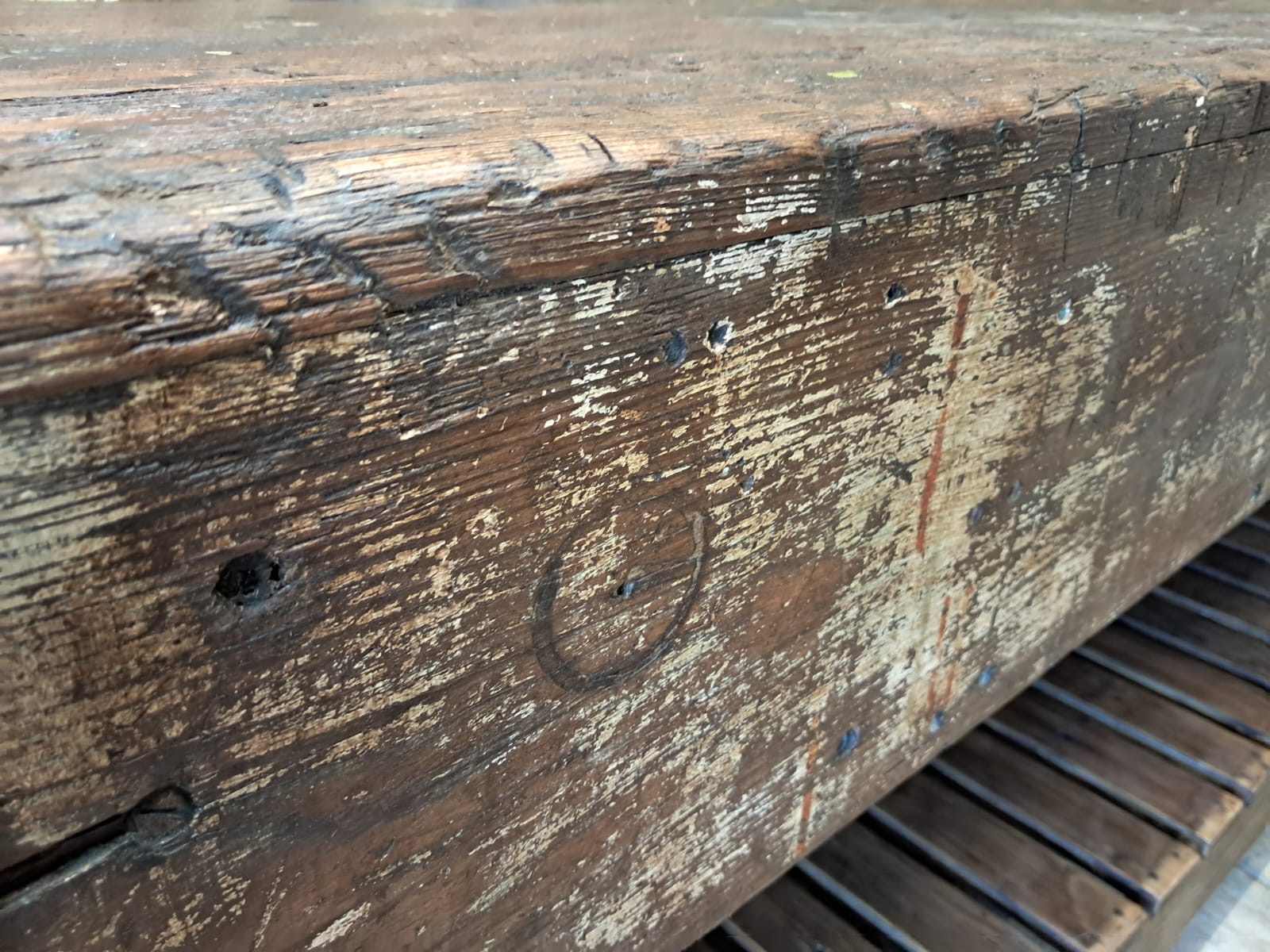 large wooden workbench furniture tables industrial