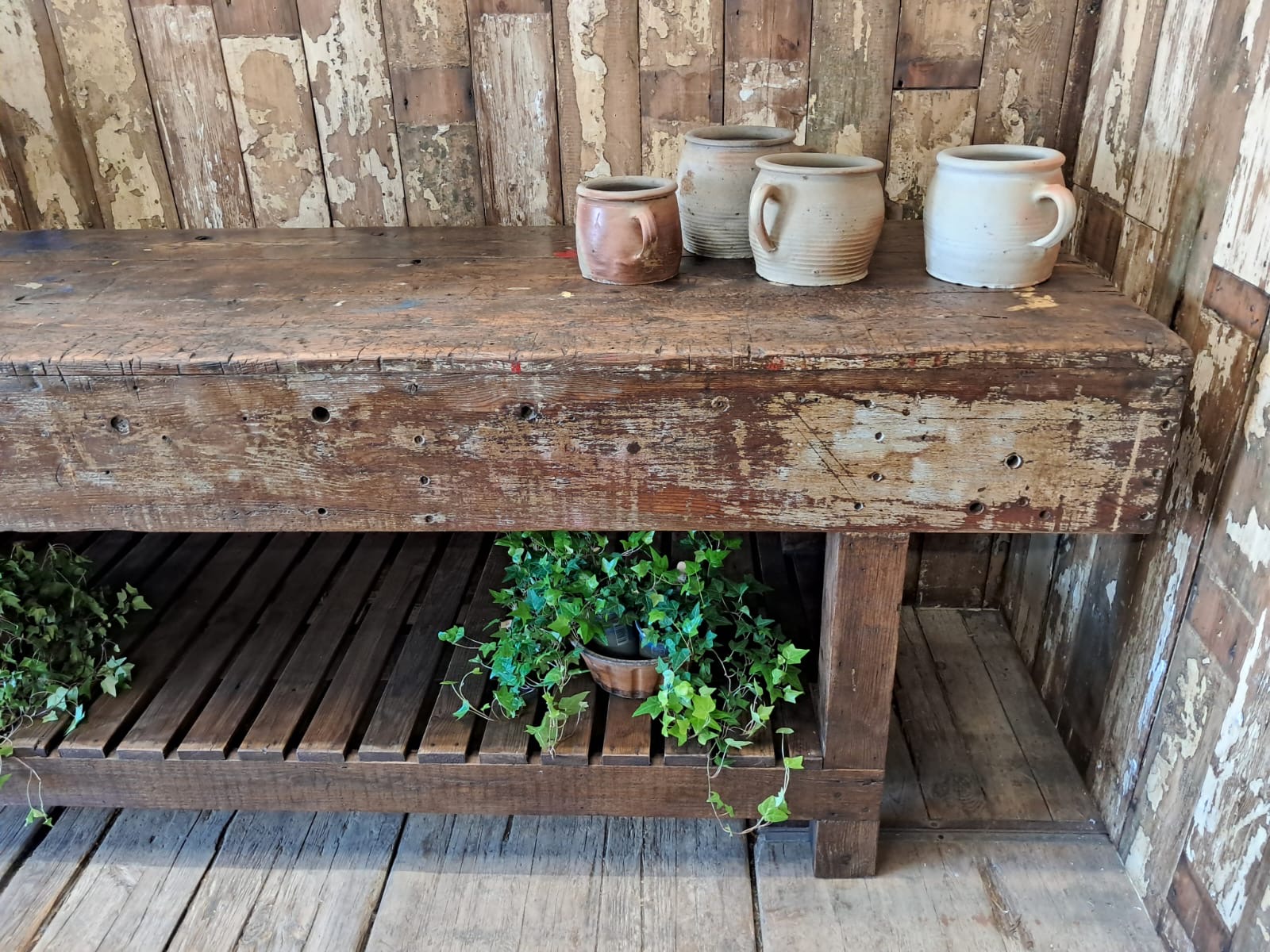 large wooden workbench furniture tables industrial