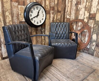 leather and steel armchairs seating armchairs