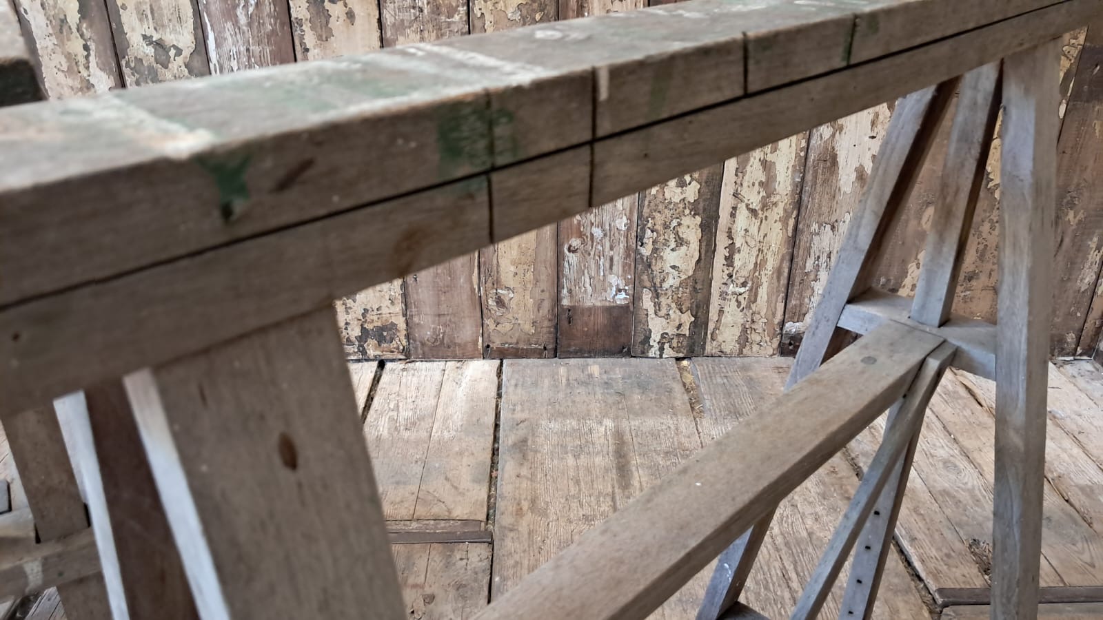 pair of wooden adjustable trestles decorative homewares garden