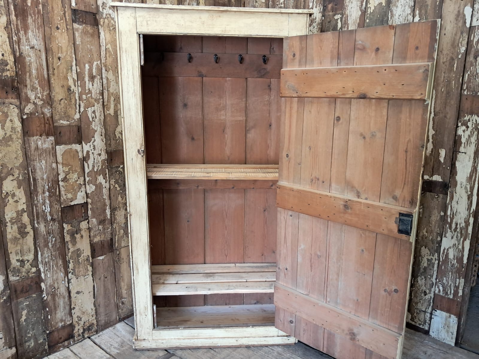 painted wooden shelved cupboard furniture cupboards and cabinets