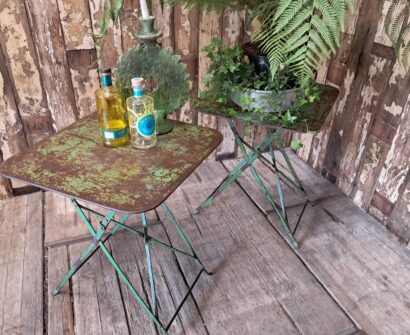 square metal folding bistro table garden furniture