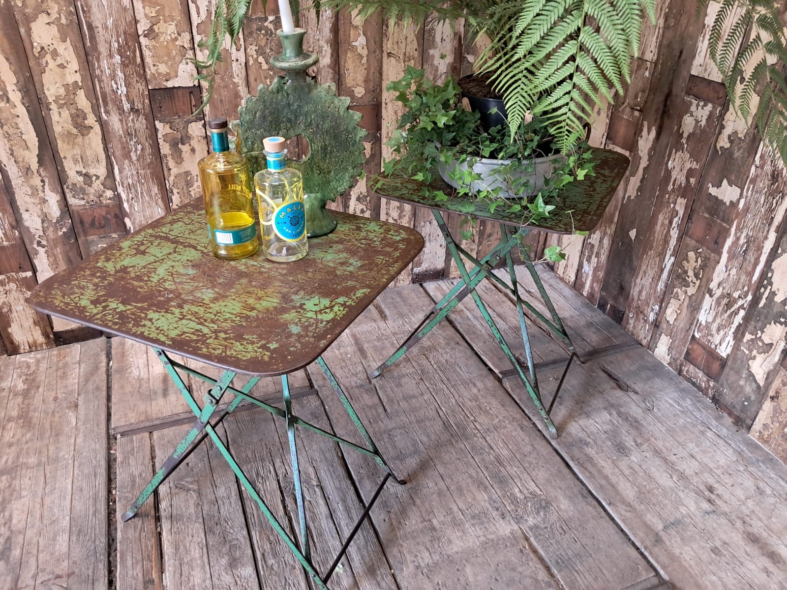 square metal folding bistro table garden furniture
