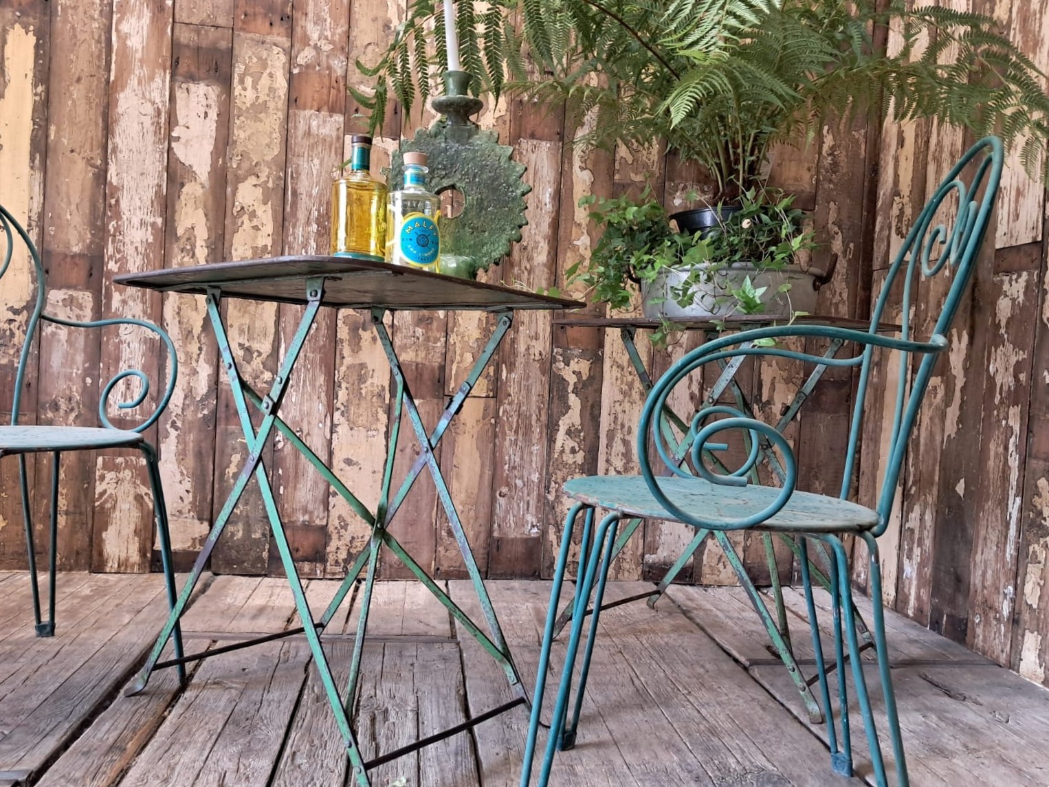 square metal folding bistro table garden furniture