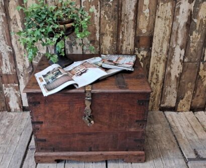 vintage hardwood dowry chest furniture storage