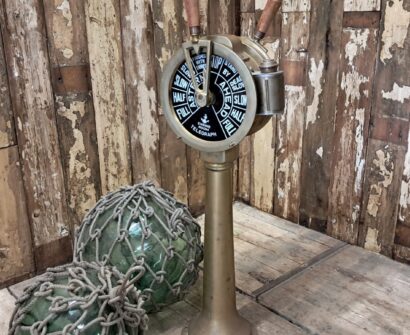 brass wood ships engine order telegraph