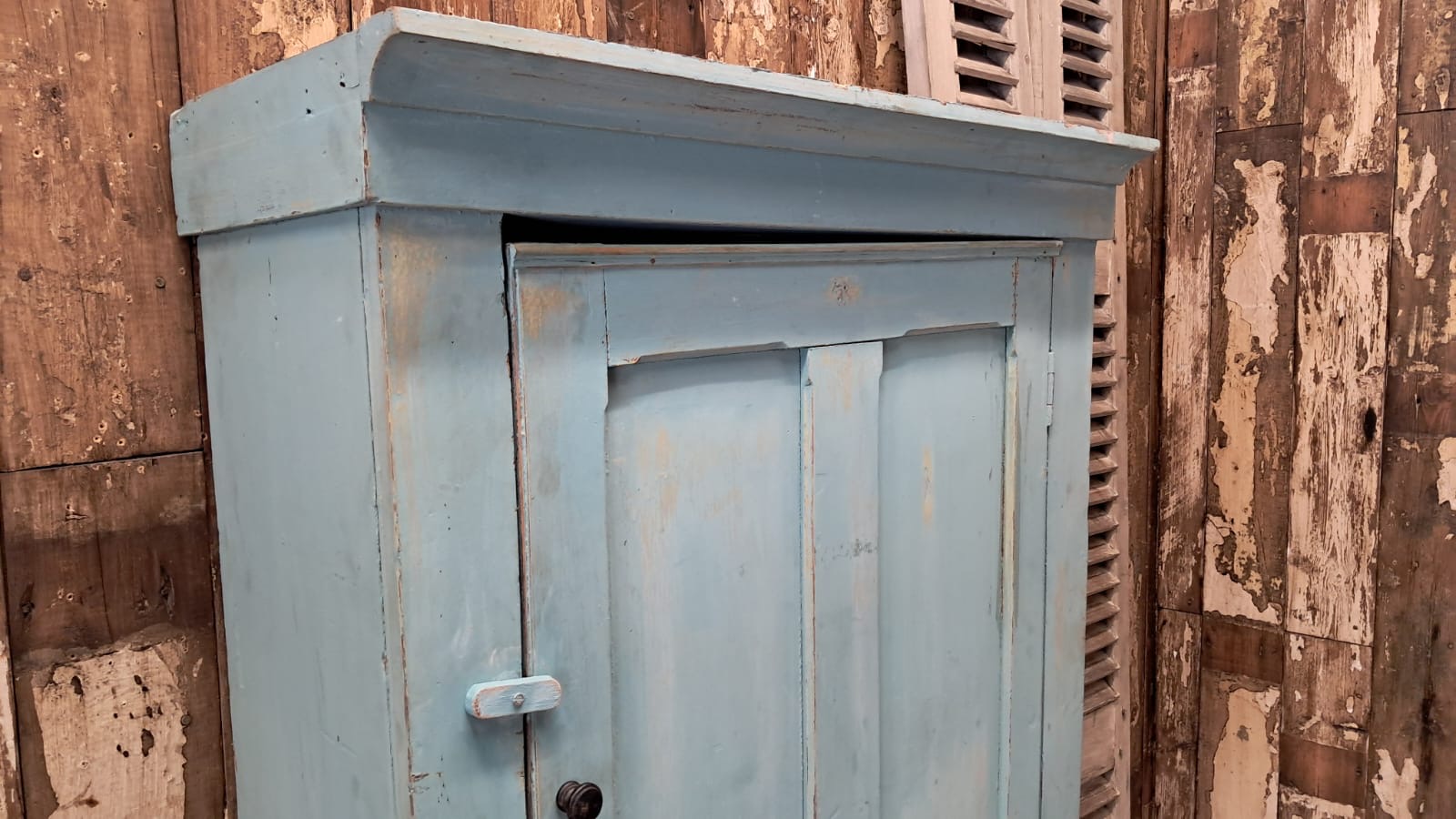 painted wooden shelved pantry cupboard furniture cupboards & cabinets