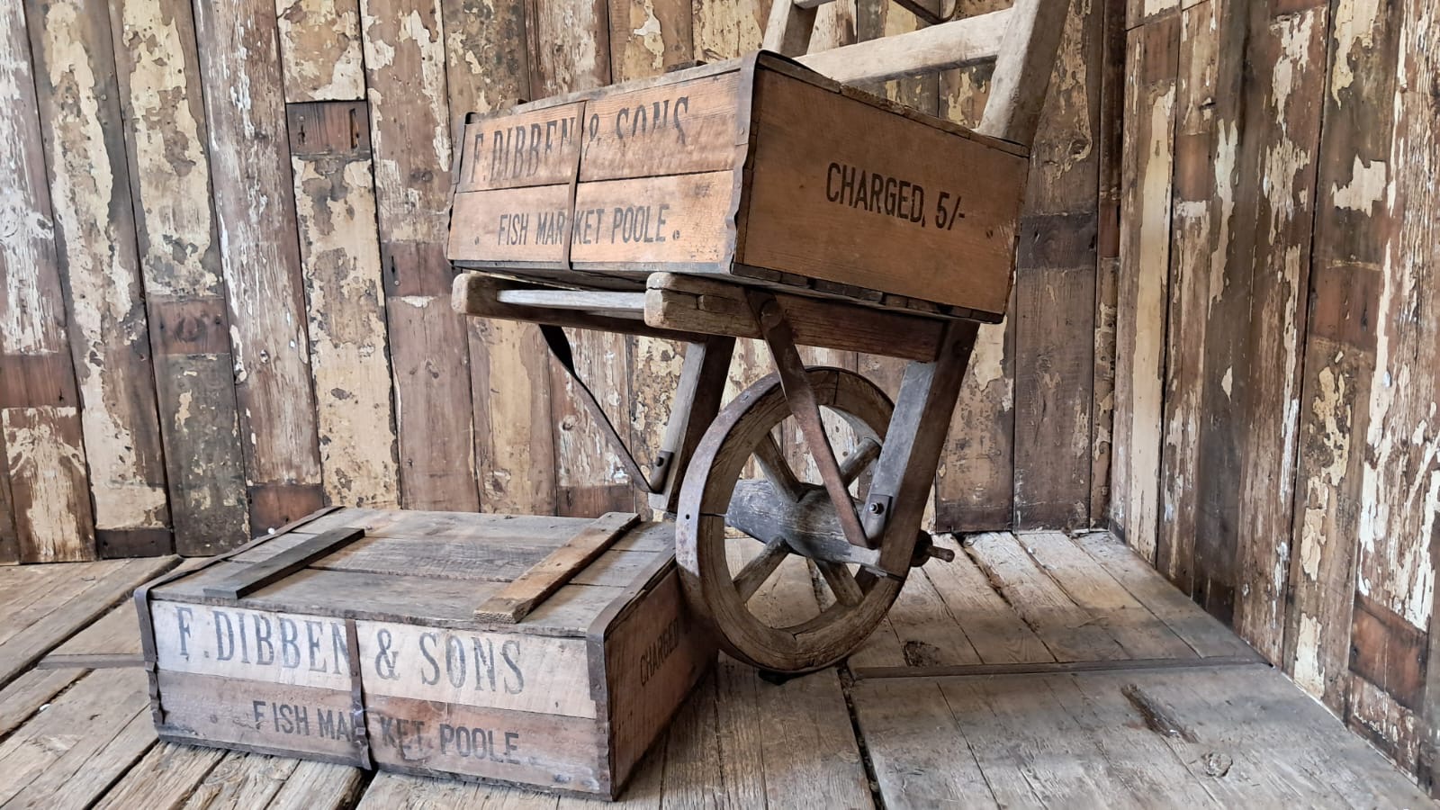 elm iron wheelbarrow wine cart garden decorative
