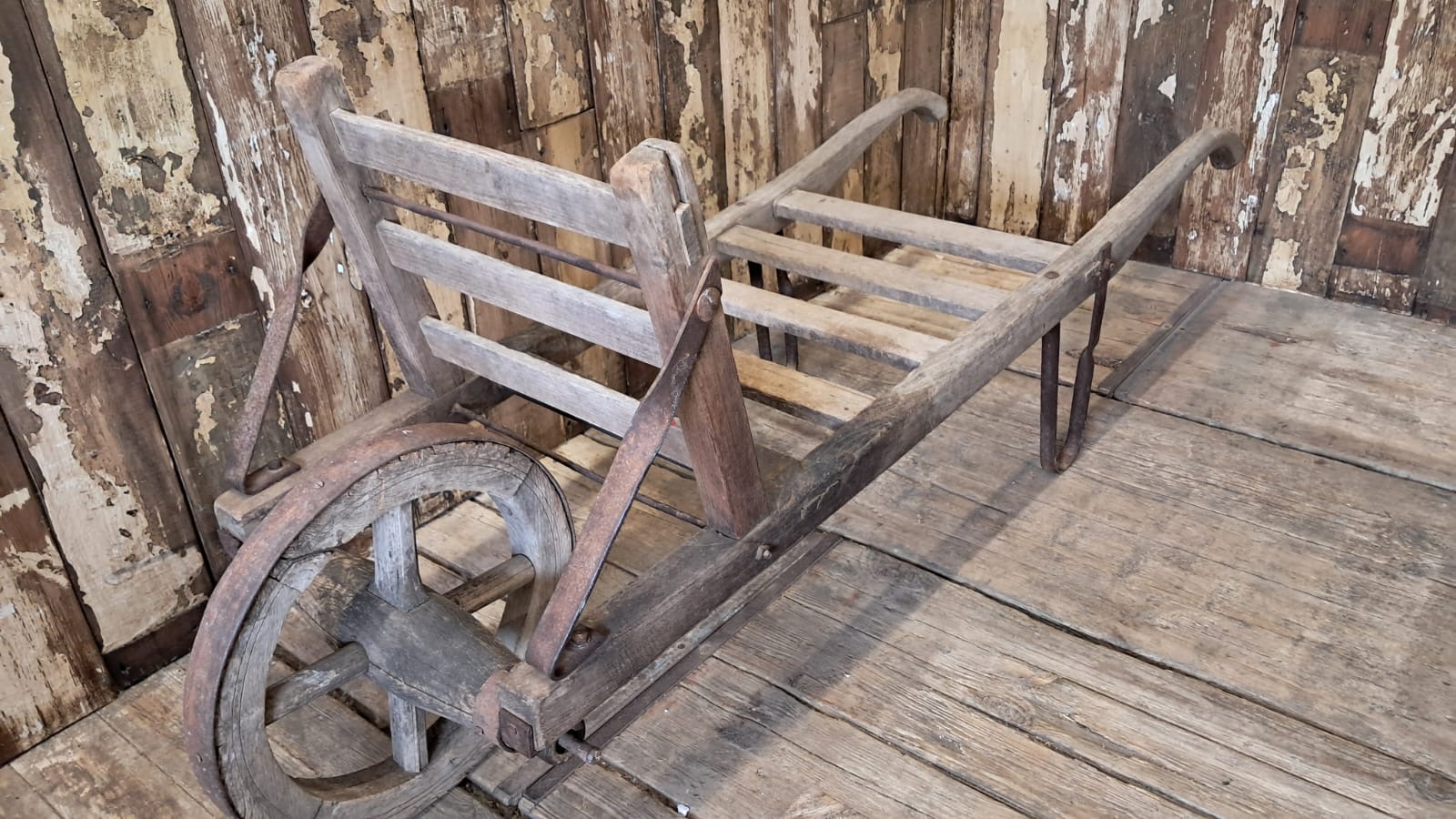 elm iron wheelbarrow wine cart garden decorative