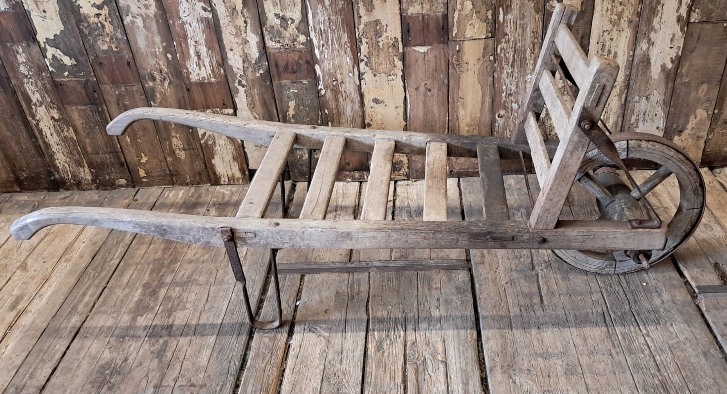 elm iron wheelbarrow wine cart garden decorative