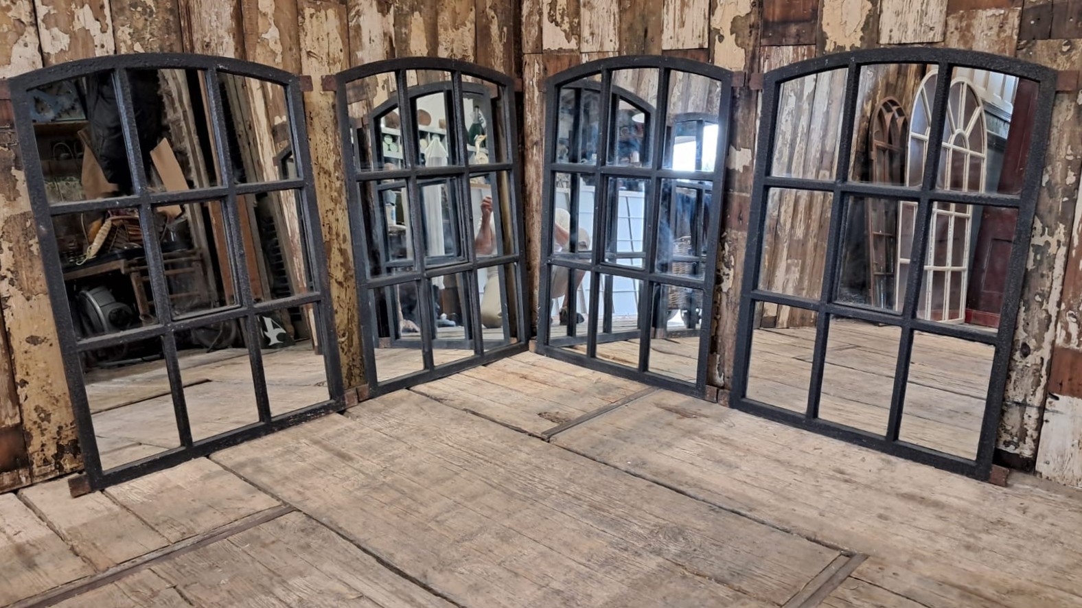cast iron window mirrors industrial