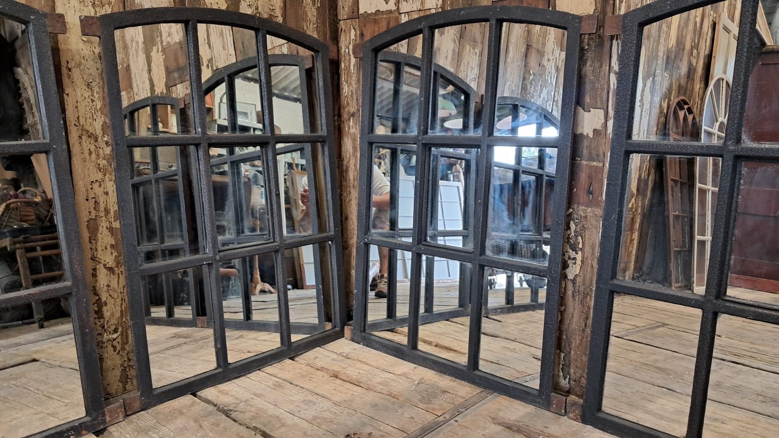 cast iron window mirrors industrial