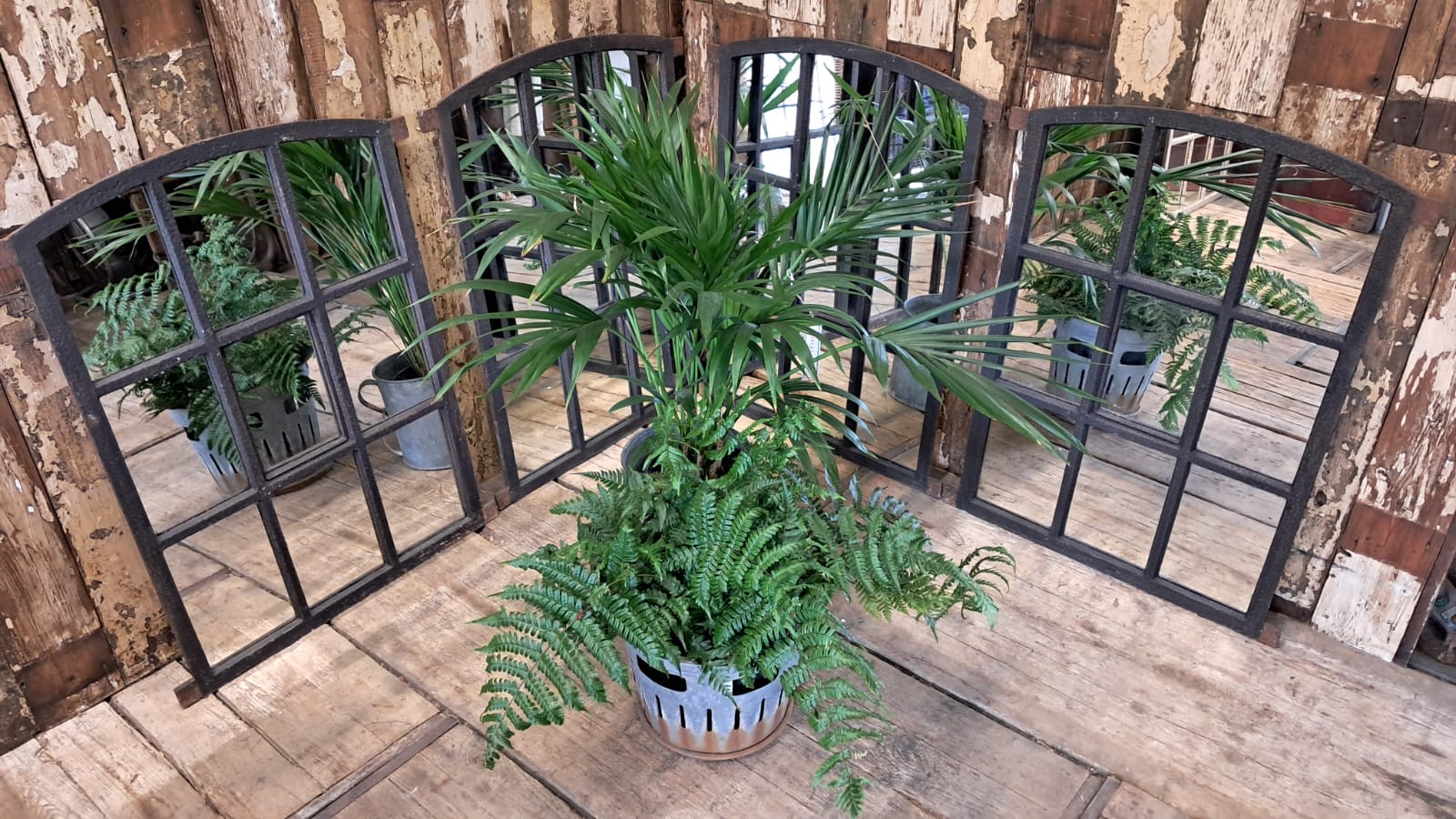 cast iron window mirrors industrial