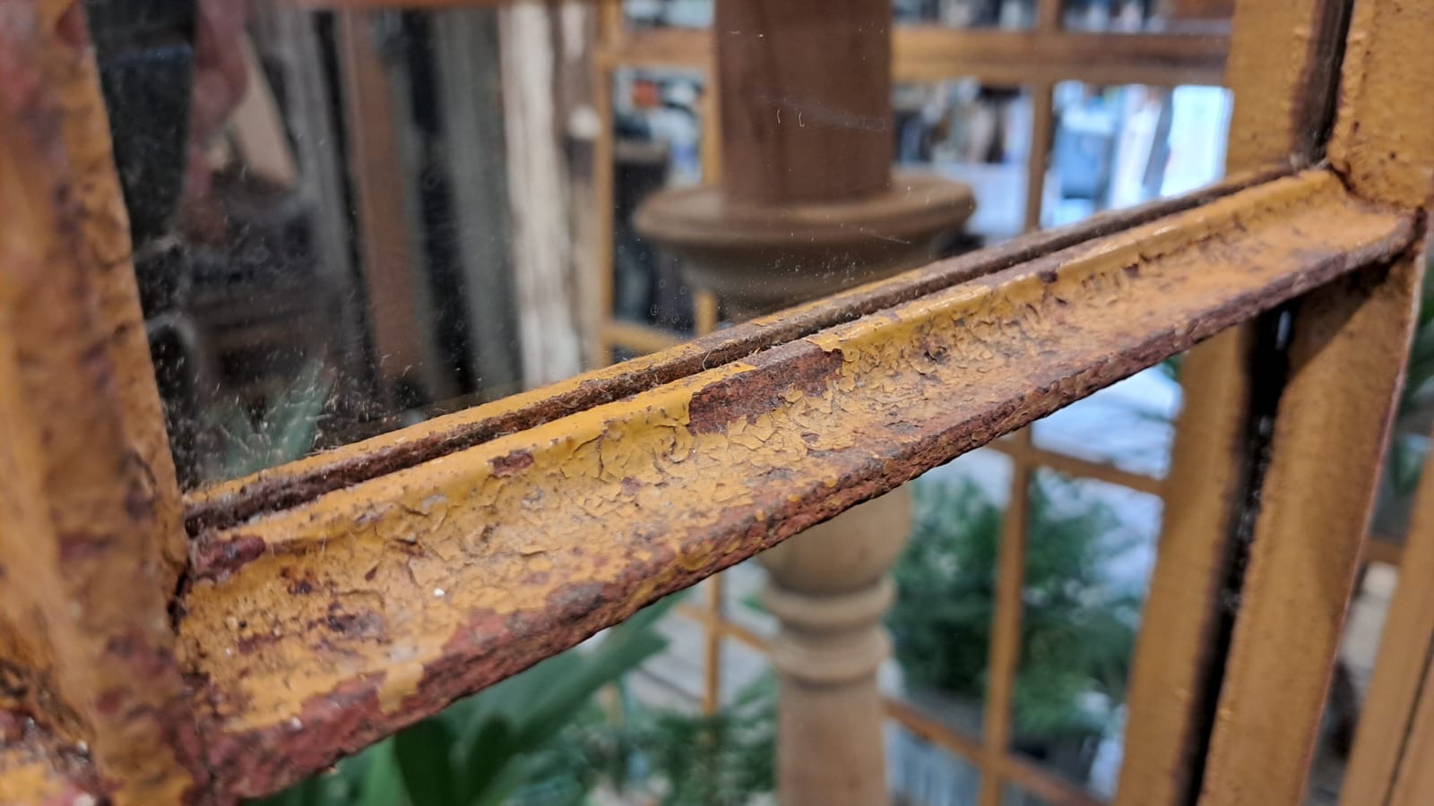 cast iron factory window mirrors industrial garden