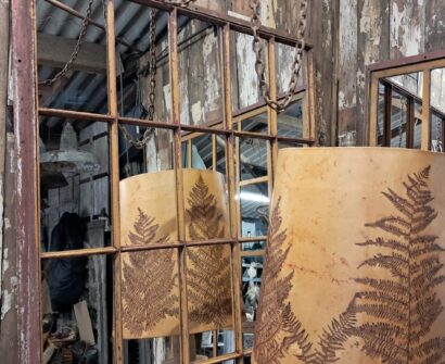 cast iron factory window mirrors industrial garden