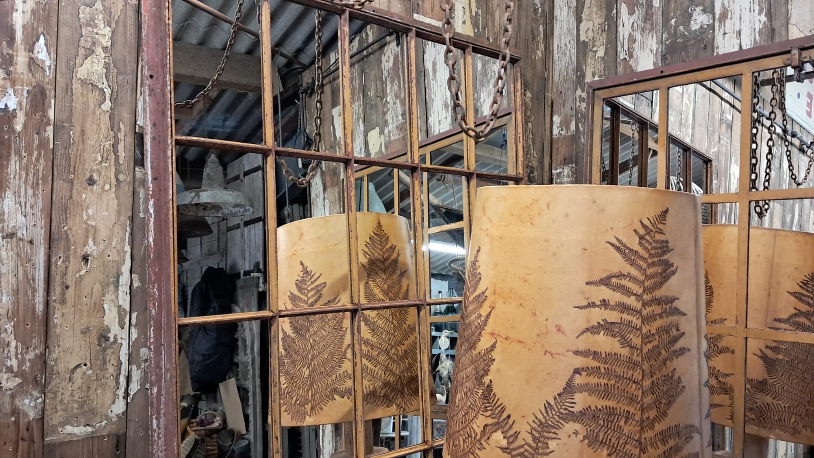 cast iron factory window mirrors industrial garden